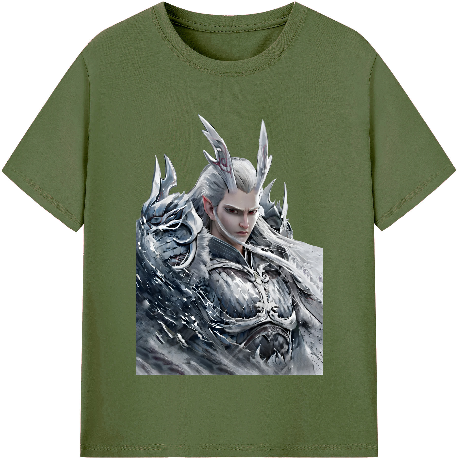（画像用） Ne Zha 2 ナタ 魔童の大暴れ 綿100％半袖Tシャツ（フロントプリント）